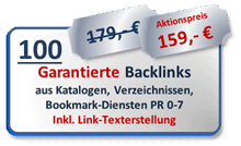 Garantierte Backlinks aus Web-Verzeichnissen inklusive Texterstellung
